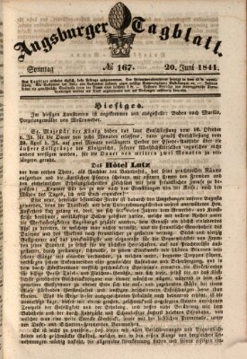 Augsburger Tagblatt Sonntag 20. Juni 1841