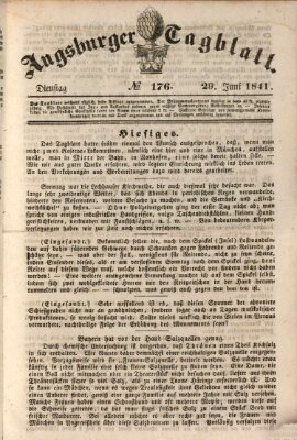 Augsburger Tagblatt Dienstag 29. Juni 1841