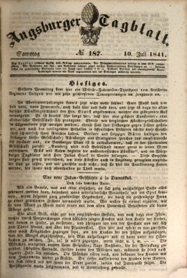 Augsburger Tagblatt Samstag 10. Juli 1841