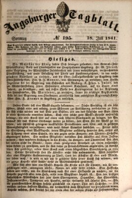 Augsburger Tagblatt Sonntag 18. Juli 1841