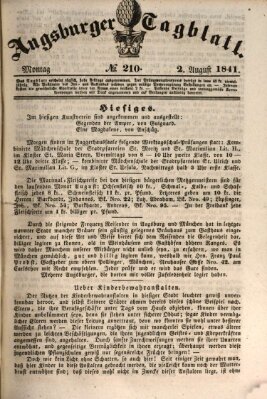 Augsburger Tagblatt Montag 2. August 1841