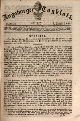 Augsburger Tagblatt Samstag 7. August 1841