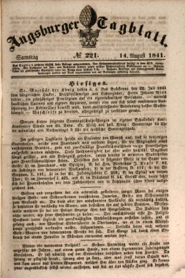 Augsburger Tagblatt Samstag 14. August 1841