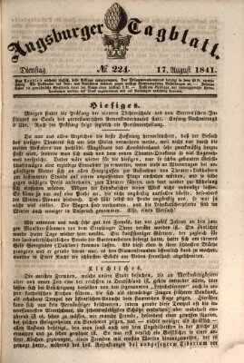 Augsburger Tagblatt Dienstag 17. August 1841