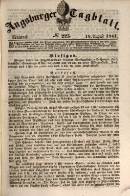 Augsburger Tagblatt Mittwoch 18. August 1841