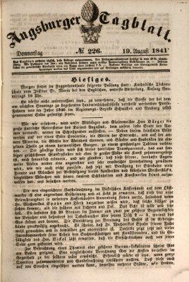 Augsburger Tagblatt Donnerstag 19. August 1841