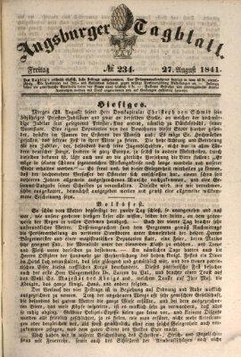 Augsburger Tagblatt Freitag 27. August 1841