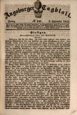 Augsburger Tagblatt Freitag 3. September 1841