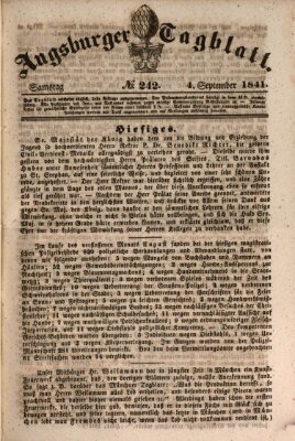 Augsburger Tagblatt Samstag 4. September 1841