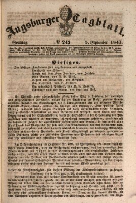 Augsburger Tagblatt Sonntag 5. September 1841