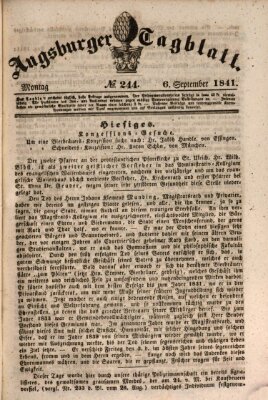 Augsburger Tagblatt Montag 6. September 1841