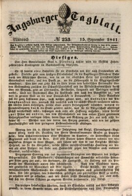 Augsburger Tagblatt Mittwoch 15. September 1841