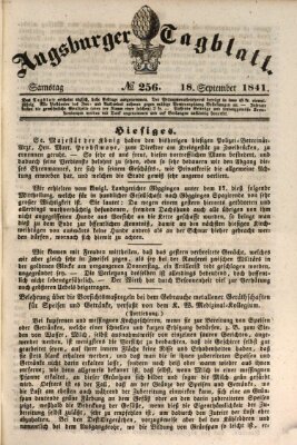 Augsburger Tagblatt Samstag 18. September 1841