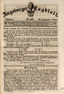 Augsburger Tagblatt Mittwoch 29. September 1841