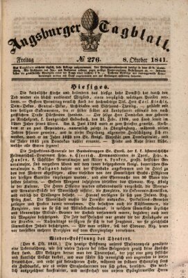 Augsburger Tagblatt Freitag 8. Oktober 1841