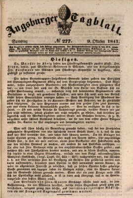 Augsburger Tagblatt Samstag 9. Oktober 1841