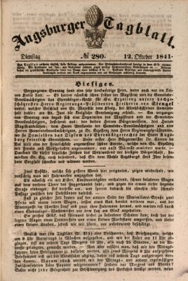 Augsburger Tagblatt Dienstag 12. Oktober 1841