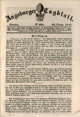 Augsburger Tagblatt Samstag 23. Oktober 1841