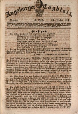 Augsburger Tagblatt Sonntag 24. Oktober 1841