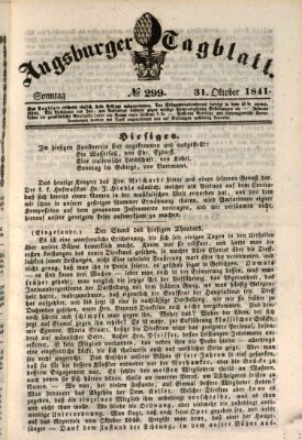 Augsburger Tagblatt Sonntag 31. Oktober 1841