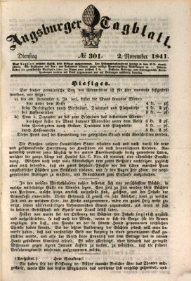 Augsburger Tagblatt Dienstag 2. November 1841