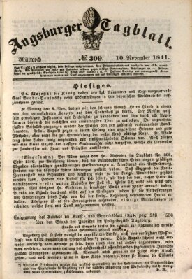 Augsburger Tagblatt Mittwoch 10. November 1841