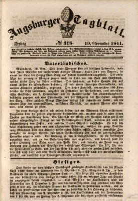 Augsburger Tagblatt Freitag 19. November 1841