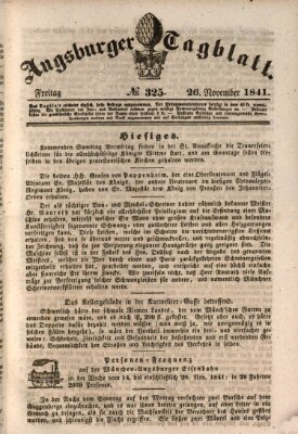 Augsburger Tagblatt Freitag 26. November 1841