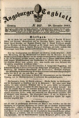 Augsburger Tagblatt Sonntag 28. November 1841