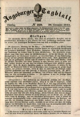 Augsburger Tagblatt Dienstag 30. November 1841