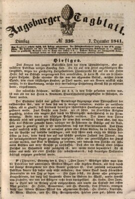 Augsburger Tagblatt Dienstag 7. Dezember 1841