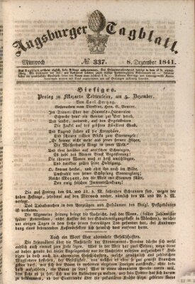 Augsburger Tagblatt Mittwoch 8. Dezember 1841