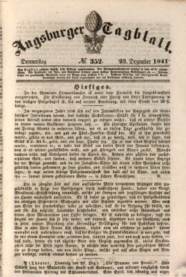 Augsburger Tagblatt Donnerstag 23. Dezember 1841