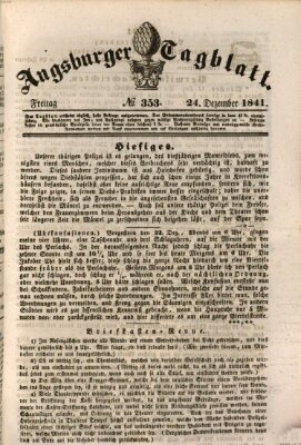 Augsburger Tagblatt Freitag 24. Dezember 1841