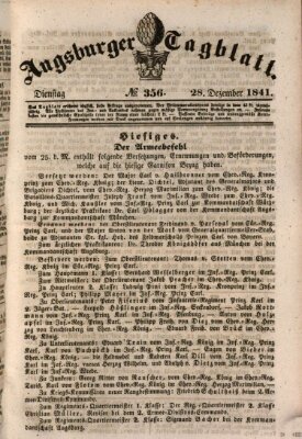 Augsburger Tagblatt Dienstag 28. Dezember 1841