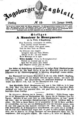 Augsburger Tagblatt Dienstag 11. Januar 1842