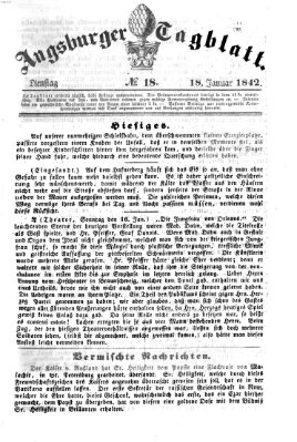 Augsburger Tagblatt Dienstag 18. Januar 1842