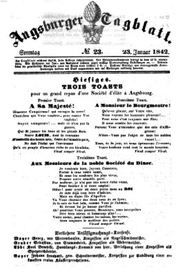 Augsburger Tagblatt Sonntag 23. Januar 1842