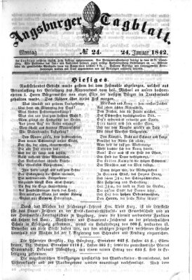 Augsburger Tagblatt Montag 24. Januar 1842