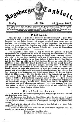 Augsburger Tagblatt Dienstag 25. Januar 1842