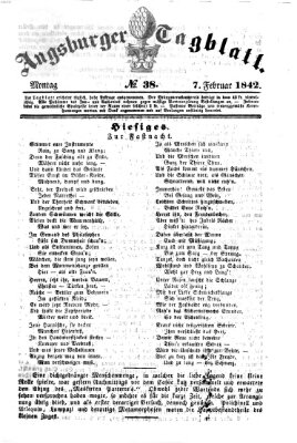 Augsburger Tagblatt Montag 7. Februar 1842