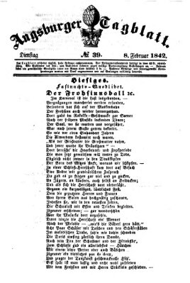 Augsburger Tagblatt Dienstag 8. Februar 1842