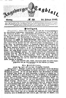 Augsburger Tagblatt Montag 21. Februar 1842