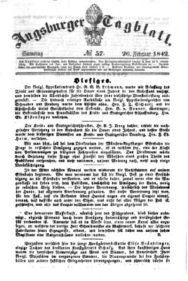 Augsburger Tagblatt Samstag 26. Februar 1842