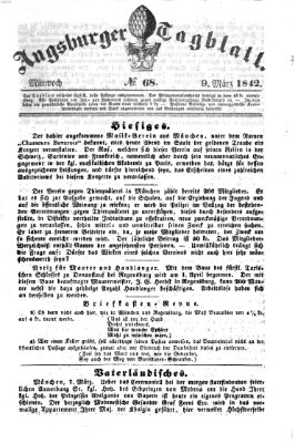 Augsburger Tagblatt Mittwoch 9. März 1842