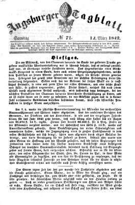 Augsburger Tagblatt Samstag 12. März 1842