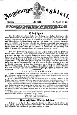 Augsburger Tagblatt Freitag 8. April 1842