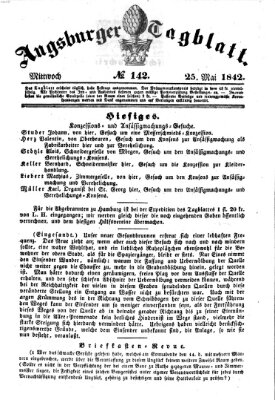 Augsburger Tagblatt Mittwoch 25. Mai 1842