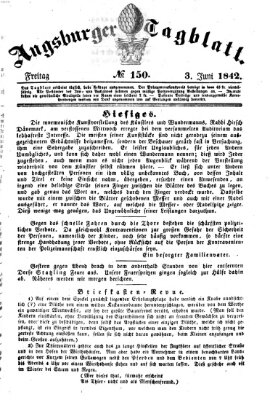 Augsburger Tagblatt Freitag 3. Juni 1842