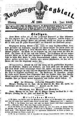 Augsburger Tagblatt Montag 13. Juni 1842